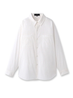 [L]コードストライプシャツ/ホワイト(302)