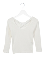 フリルクロストップス/ホワイト