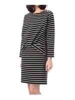 裾リボンカットソーワンピース/ネイビー(393)