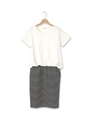 Tシャツドッキングワンピース/グレー(512)
