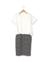 Tシャツドッキングワンピース/グレー(512)