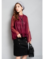 チュールインスカート/ブラック