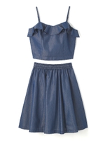 DUNGAREE CAMI-UP/ネイビー(120)