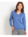 【STORY10月号掲載】ウォッシャブルシルクカシミヤVネックニット/ネイビー(093)