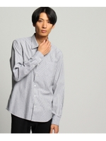 ストライプ刺し子ドットシャツ/ブラック(119)