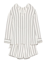 レースアップブラウス&ショートパンツセットアップ/IVR