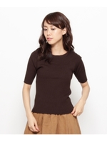 ワイドカラーリブニット/ネイビー(093)