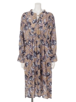 【Omekashi】TULIP柄ワンピース/GRY