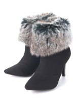 ＰＪ／２ＷＡＹフェイクファーショートブーツ/ブラック