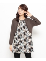 レイヤードフラワーワンピース/ダークブラウン(143)