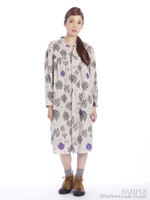 お月見プリントワンピース/ブラック