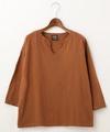 カット衿ワイドTシャツ