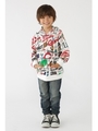 【予約商品】【KIDS】CARP総柄パーカー/柄WHT