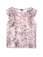 ぼかし総柄シフォンブラウス/ボルドー(164)