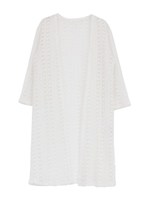 クロシェレースロングカーディガン/オフホワイト