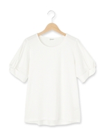 袖ねじりカットソー/ホワイト系(002)