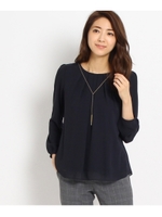 ネックレス付クリアモダール天竺プルオーバー/ナチュラル(050)