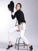 NU別注スカーフベルト付スリムテーパード【Lee/リー】/ホワイト