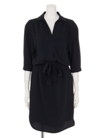 ゆるシャツワンピース/ネイビー