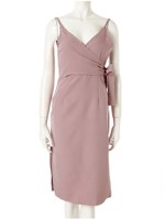 ウエストリボンカシュクールワンピース/ベビーピンク