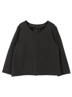 Vネックバックタックプルオーバー/ブラック