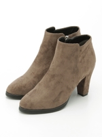 【ILIMA】切り替えショートブーツ/ブラックスエード