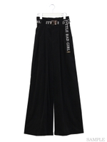 ベルト付コーデュロイパンツ/ブラック