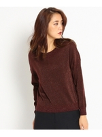 ボートネックラメニット/ベージュ(052)