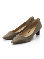 スクエアトゥプレーンパンプス/KHAKI