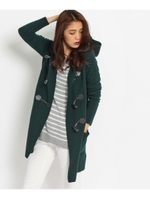 フード付トグルニットカーディガン/ブラック(019)