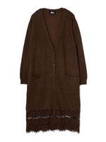 LACE HEM CARDIGAN/ブラウン(050)