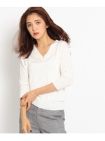 Vネックニットプルオーバー/ホワイト(002)