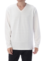 【AZUL by moussy】タック天竺Vネック長袖プルオーバー/T.GRY