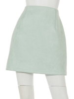 【sw】フェイクスエード台形スカート/ミントグリーン