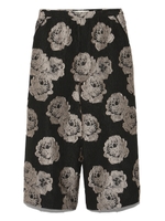 花柄ジャガードワイドパンツ/BLK