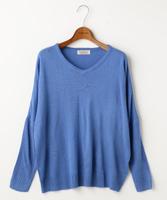Vネックドルマンニット