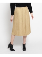 スエード調プリーツスカート/ブラウン(042)