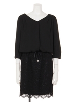 ブラウジングレースワンピース/ブラック