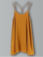 ヴィンテージサテンキャミワンピース/カーキ