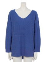 【ANAP】MIXニットチュニック/GRY/WH