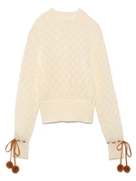 ポンポン付きニットプルオーバー/ORG