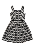 Heart レジメンタルJSK/ブラック×グレー