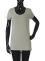 【WEB限定SALE 9/16 18:00?9/26 10:00】【AZUL by moussy】TC天竺ラウンドネック半袖プルオーバー/L/KHA