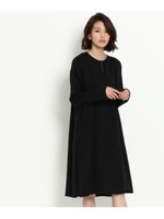 Munich サイドスリットワンピース/ブラック(019)