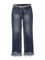 UP FLAREHEM CRASH DENIM PANTS/インディゴ