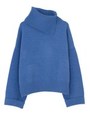 スリットタートルネックニットPO/ブルー