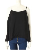 ニットトップス×キャミソールセット/ブラック