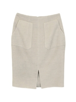 フロントスリットポケット付きタイトスカート/杢グレー