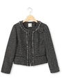 ブークレツイードノーカラージャケット/ブラック(419)