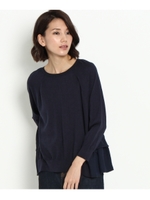 SONO シフォン切り替えニットプルオーバー/オフホワイト(003)